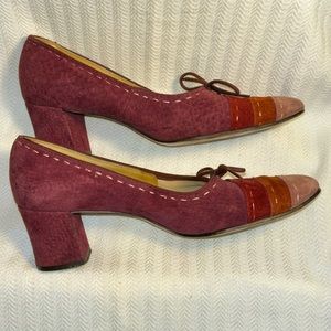 Vintage Multi Color Suede Shoes